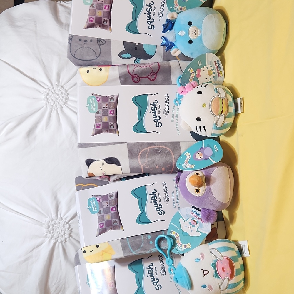 SQUISHMALLOWS ultra Soft Pillow Cases  Each Comes With A SMALL SQUISHMALLOW. - Picture 12 of 16